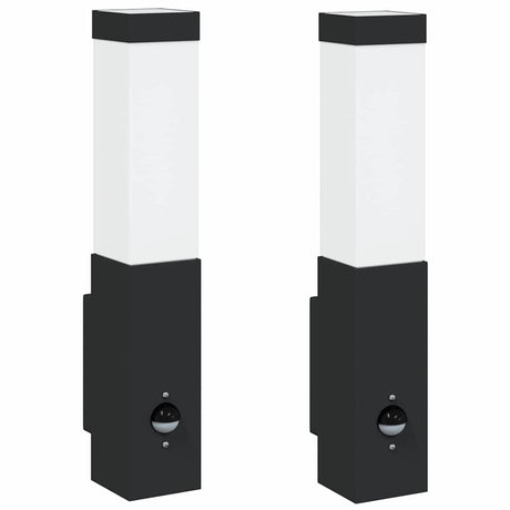 Vidaxx applique d'extérieur 2 pcs noir 10,5 x 6 x 33 cm