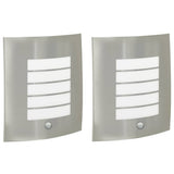 Vidaxx applique d'extérieur 2 pcs argent 23,5 x 9 x 26 cm