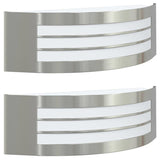 Vidaxx applique d'extérieur 2 pcs argent 32 x 10 x 10 cm