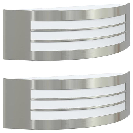 Vidaxx applique d'extérieur 2 pcs argent 32 x 10 x 10 cm