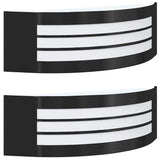 Vidaxx applique d'extérieur 2 pcs noir 32 x 10 x 10 cm