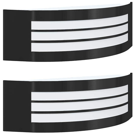 Vidaxx applique d'extérieur 2 pcs noir 32 x 10 x 10 cm