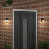 Vidaxx applique d'extérieur 2 pcs noir 12 x 7 x 15 cm acier inoxydable