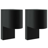 Vidaxx applique d'extérieur 2 pcs noir 12 x 7 x 15 cm acier inoxydable