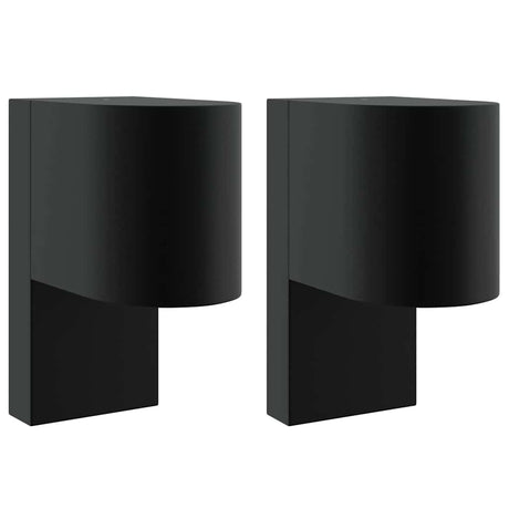Vidaxx applique d'extérieur 2 pcs noir 12 x 7 x 15 cm acier inoxydable