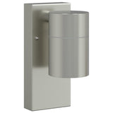 Vidaxx applique d'extérieur argent 6,5 x 10,5 x 16 cm acier inoxydable et verre