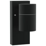 Vidaxx applique d'extérieur noire 6,5 x 10,5 x 16 cm acier inoxydable et verre