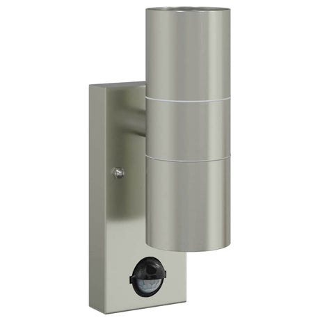 Vidaxx applique d'extérieur argent 7 x 10 x 22 cm acier inoxydable et verre