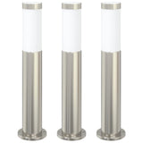 Vidaxx borne lumineuse 3 pièces 50 cm acier inoxydable IP44