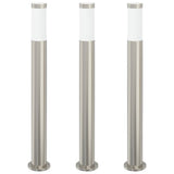 Vidaxx borne lumineuse 3 pièces 80 cm acier inoxydable IP44