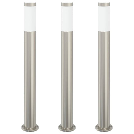 Vidaxx borne lumineuse 3 pièces 80 cm acier inoxydable IP44