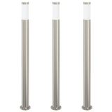 Vidaxx borne lumineuse 3 pièces 110 cm acier inoxydable IP44