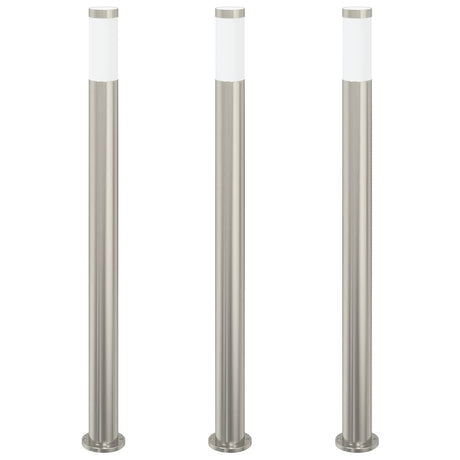 Vidaxx borne lumineuse 3 pièces 110 cm acier inoxydable IP44
