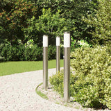 VidaXL borne d'éclairage avec capteur 3 pièces 80 cm acier inoxydable IP44
