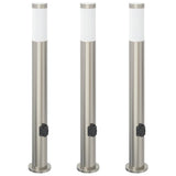 Vidaxx borne d'éclairage avec douille 3 pièces 80 cm acier inoxydable IP44