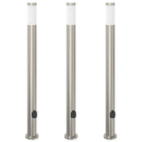 Vidaxx borne d'éclairage avec douille 3 pièces 110 cm acier inoxydable IP44