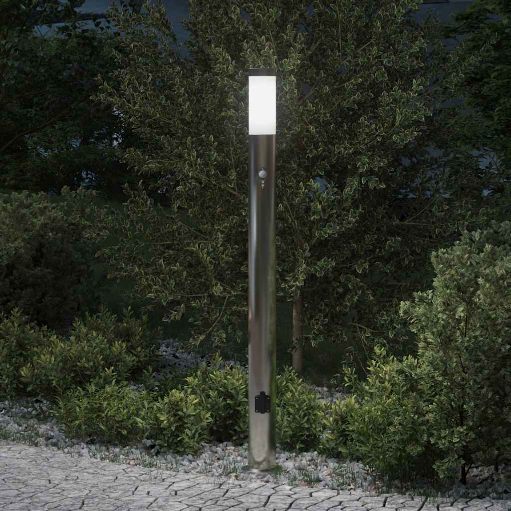 Borne d'éclairage Vidaxx avec capteur et douille 110 cm inox IP44