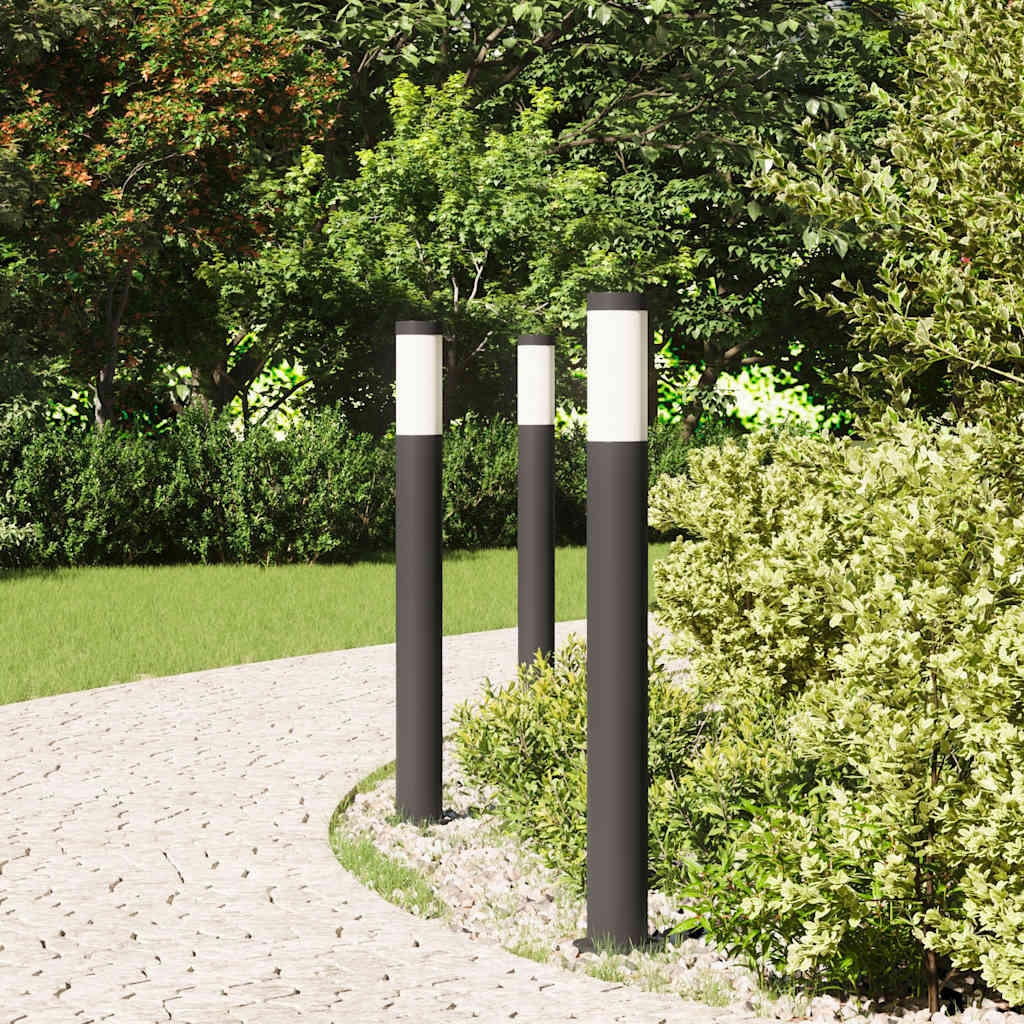 Vidaxx borne lumineuse 3 pièces 80 cm acier inoxydable IP44