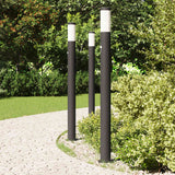 VidaXL borne d'éclairage avec capteur 3 pièces 110 cm acier inoxydable IP44