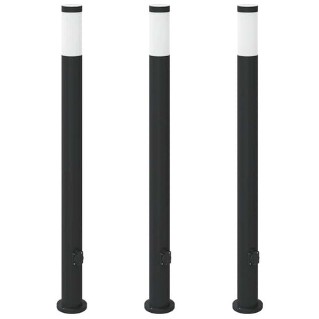 Vidaxx borne d'éclairage avec douille 3 pièces 110 cm acier inoxydable IP44