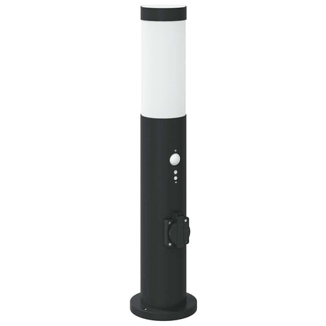 Vidaxx borne d'éclairage avec capteur et prise 50 cm inox IP44