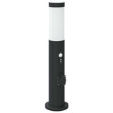 Vidaxx borne d'éclairage avec capteur et prise 50 cm inox IP44