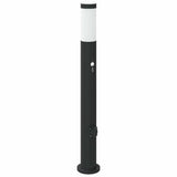 Borne d'éclairage Vidaxl avec capteur et douille 80 cm inox IP44