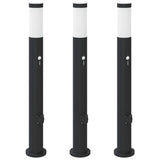 Vidaxx borne d'éclairage avec capteur et prise 3 pièces 80 cm acier inoxydable IP44