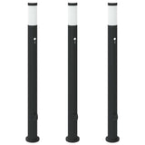 Vidaxx borne d'éclairage avec capteur et prise 3 pièces 110 cm acier inoxydable IP44
