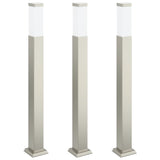 Vidaxx borne lumineuse 3 pièces 80 cm acier inoxydable IP44