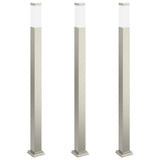 Vidaxx borne lumineuse 3 pièces 110 cm acier inoxydable IP44
