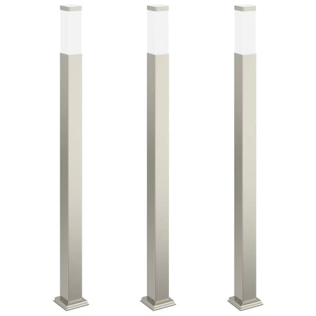 Vidaxx borne lumineuse 3 pièces 110 cm acier inoxydable IP44