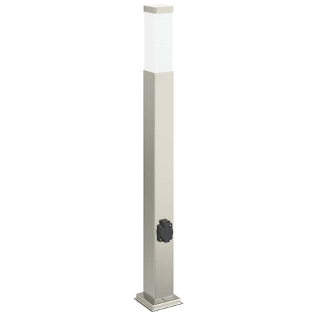 Vidaxl borne d'éclairage avec douille 80 cm inox IP44