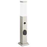 Vidaxx borne d'éclairage avec capteur et prise 50 cm inox IP44
