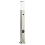 Borne d'éclairage Vidaxl avec capteur et douille 80 cm inox IP44