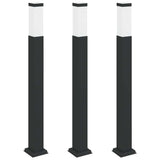 VidaXL borne d'éclairage 3 pièces 80 cm noir IP44