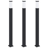 VidaXL borne d'éclairage 3 pièces 110 cm noir IP44