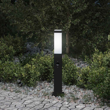 VidaXL borne d'éclairage avec capteur 50 cm noir IP44