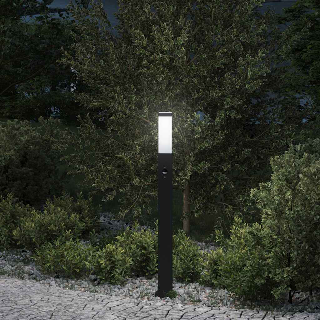 Vidaxx borne d'éclairage avec capteur 80 cm noir IP44