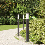 VidaXL borne d'éclairage avec capteur 3 pièces 80 cm noir IP44