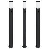 Vidaxx borne d'éclairage avec capteur 3 pièces 110 cm noir IP44