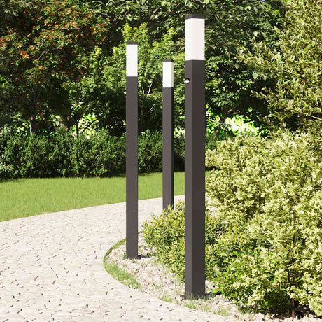 Vidaxx borne d'éclairage avec capteur 3 pièces 110 cm noir IP44