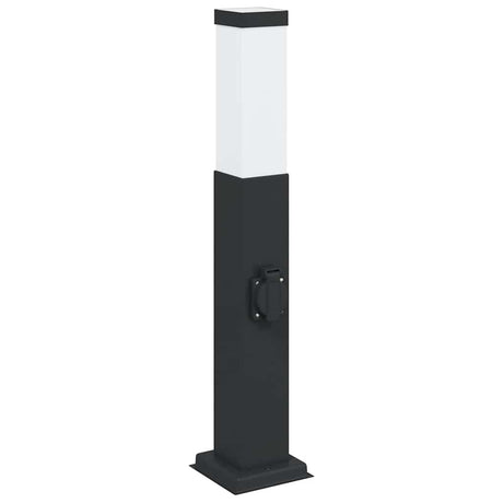 Vidaxl borne d'éclairage avec douille 50 cm noir IP44