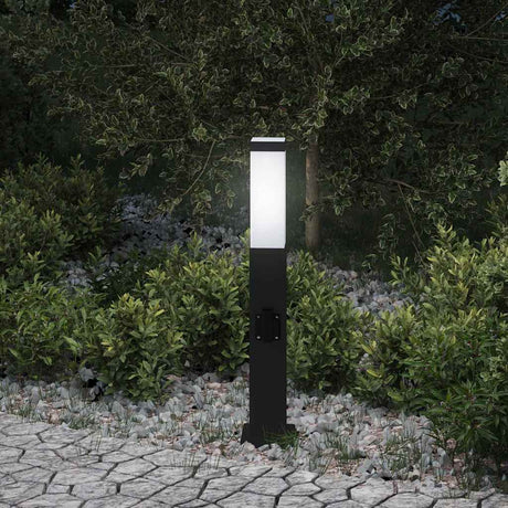 Vidaxl borne d'éclairage avec douille 50 cm noir IP44