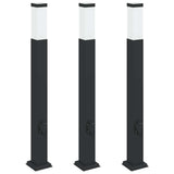 Vidaxx borne d'éclairage avec prise 3 pièces 80 cm noir IP44
