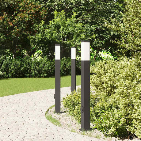 Vidaxx borne d'éclairage avec prise 3 pièces 80 cm noir IP44