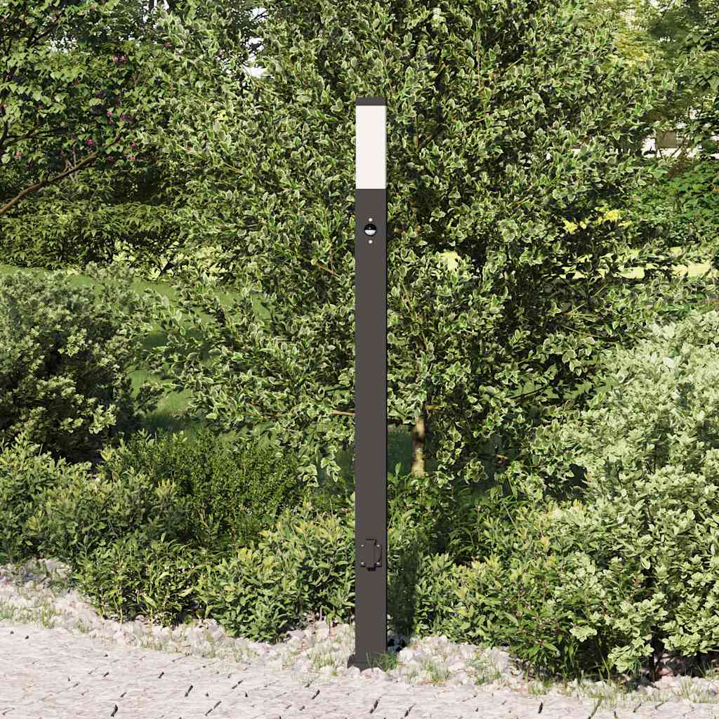 Vidaxx borne d'éclairage avec capteur et douille 110 cm noir IP44