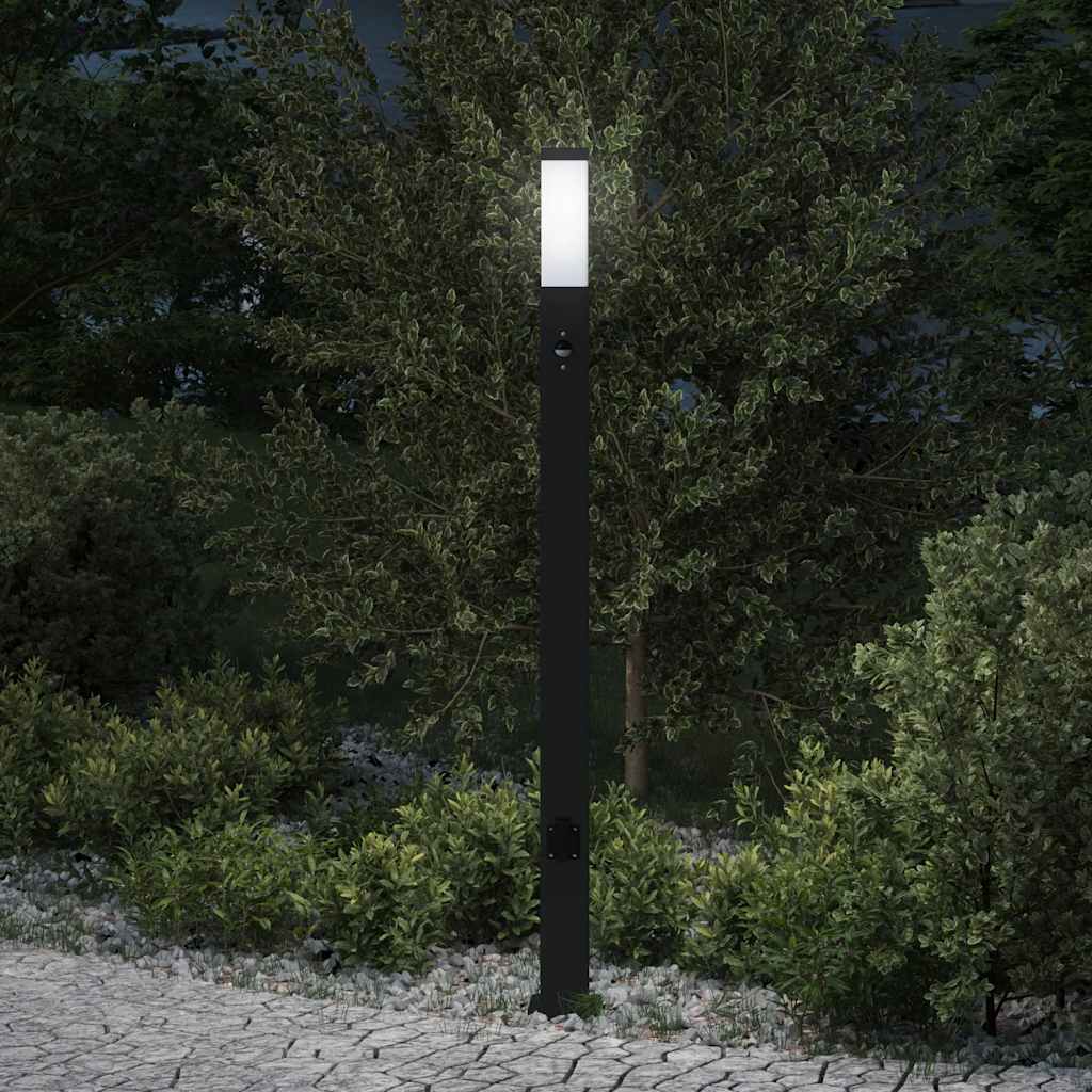 Vidaxx borne d'éclairage avec capteur et douille 110 cm noir IP44