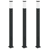 Vidaxx borne d'éclairage avec capteur et prise 3 pièces 110 cm noir IP44