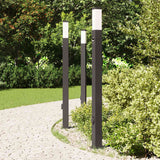 Vidaxx borne d'éclairage avec capteur et prise 3 pièces 110 cm noir IP44
